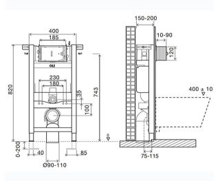 Инсталляция Expert plus (0400*1130*0150), механическая, OLI